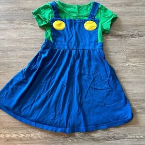 Girls Luigi Costume Dress